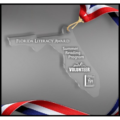 Florida Neck Medal in Clear Acrylic