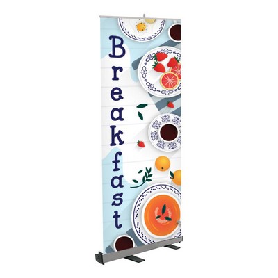 Breakfast Pre Printed Roll Fx Banner 33" x 80" - Light Blue