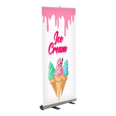 Ice Cream Pre Printed Roll Fx Banner White 33" x 80"