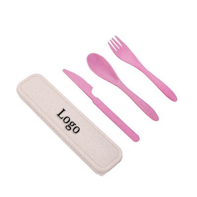 Natural Wheat Straw Utensil Cutlery Kids Set