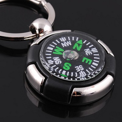 Metal Compass Shape Key Chain