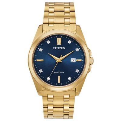 Citizen Men's Corso Diamond Collection Eco-Drive Watch w/Blue Dial