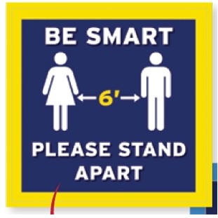 Be Smart Floor Decal (12"x12")