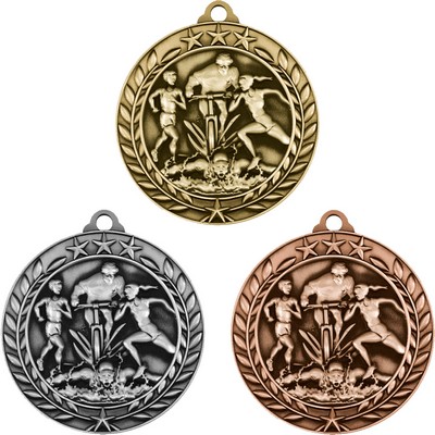 Stock Small Academic & Sports Laurel Medals - Triathlon