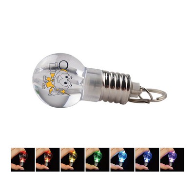 Bulb Design Color-changing LED Keychain