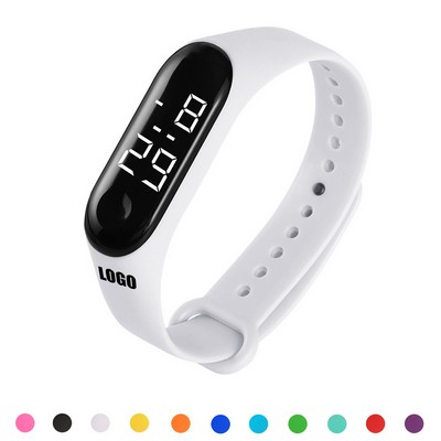 Elegant Electronic Watch w/White Digital Screen