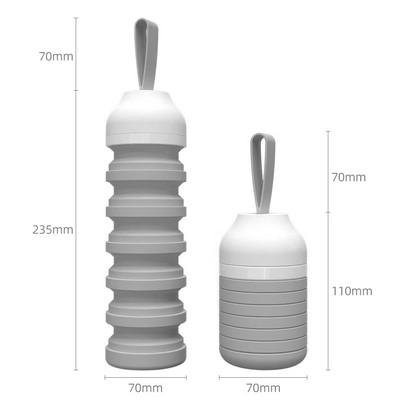 540ML/18 Oz. Telescopic Silicone Water Bottle