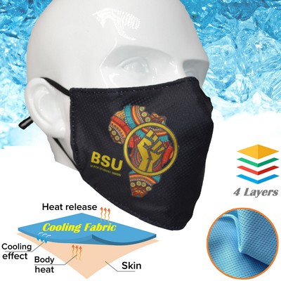 Summer Time 4-Layer Custom Face Mask w/ Adjustable Ear Loop