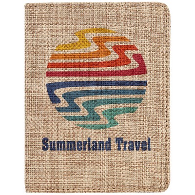 4.25" x 5.5" - Burlap Passport Holder