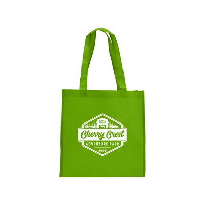 Lime Green Non-Woven PP Bright Shopping Bags (13"x5"x13")