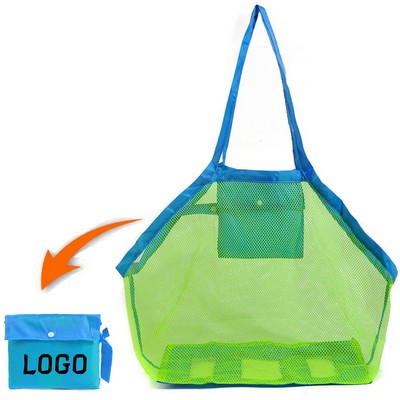 Folding Mesh Beach Toy Storage Bag