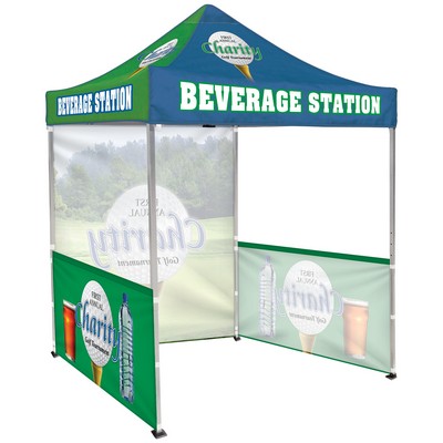 6.5' Square Canopy Tent with 1 Full Single Sided Wall & 2 Single Sided Half Walls