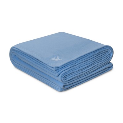 Light Blue Antipill Microplush Fleece Blanket