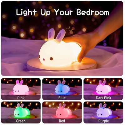 Cute Color Changing Silicon Night Light for Kids, Baby Night Light with Touch Sensor