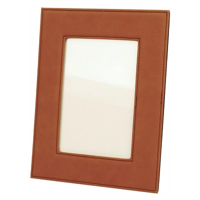 5" x 7" Rawhide Laserable Leatherette Picture Frame