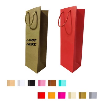 Single Wine Bag Paper Tote Bags MOQ 100PCS