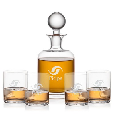 Stockton Decanter & 4 On-the-Rocks