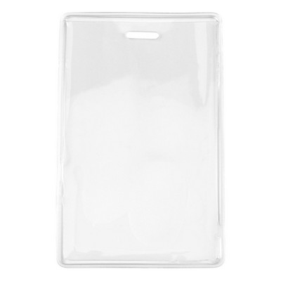 3.00" W x 4.88" H - Vertical Clear Vinyl Badge Holder (1 Color Imprint)