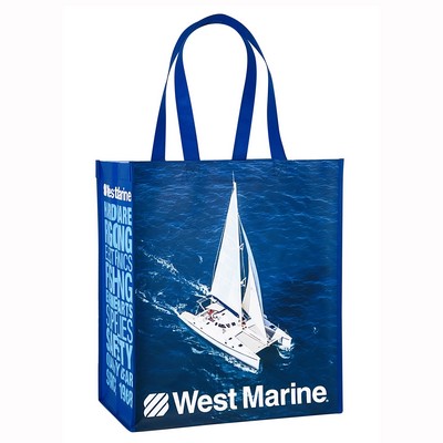 Custom 135g Laminated Non-Woven PP Tote Bag 13"x15"x8"