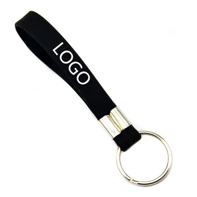 1/2" Silicone Wristband Keychain