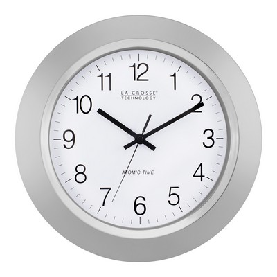 La Crosse® Technology 14" Atomic Analog Clock (Silver Trim)