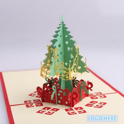 3D Christmas Tree Greeting Cards