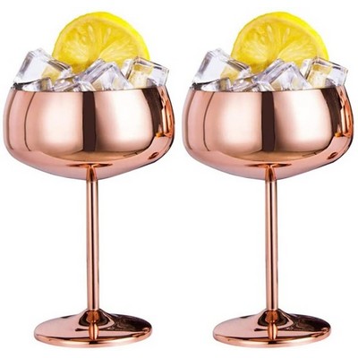 Copper Coupe Champagne Glasses