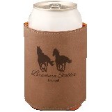 Dark Brown Leatherette Beverage Holder