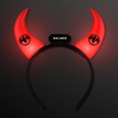 Large Devil Horns Light Up Headband - Domestic Print