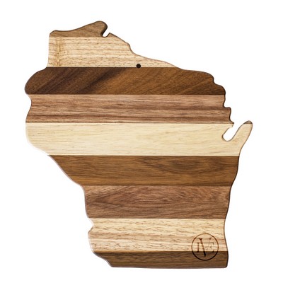 Rock & Branch® Shiplap Series Wisconsin State Shaped Wood Serving & Cutting Board