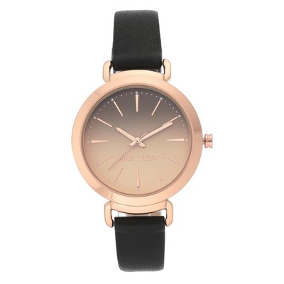 Nine West® Women's Ombre Dial w/Black Strap Watch