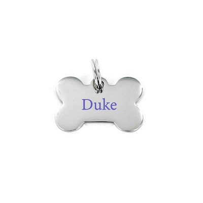 Bone Shape Etched Pet Tag- Bone