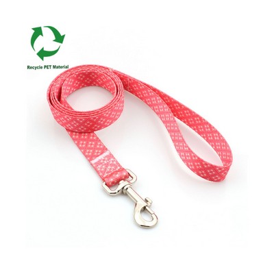 3/4" rPET Eco-friendly Sublimation Pet Leash w/ Metal Carabiner