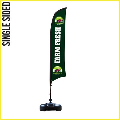 Shark Flag 16.5' Premium Single-Sided With Water Base & Carry Bag (X-Large) - Made in the USA