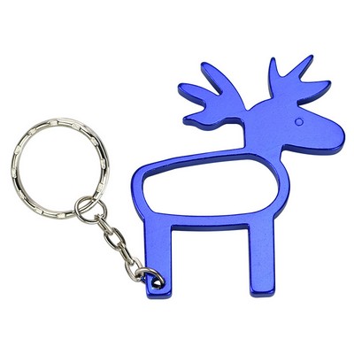 Hollow Moose Bottle Opener Keychain