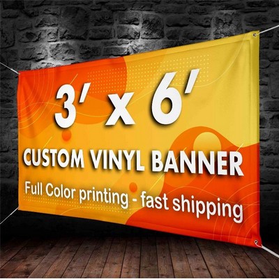 18 Oz 3'x6' blank vinyl banner