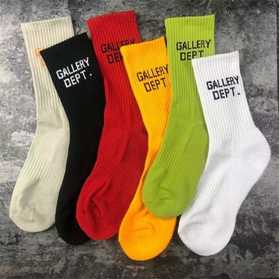 Multi-Colored Crew Sock w/Knit-in Logo