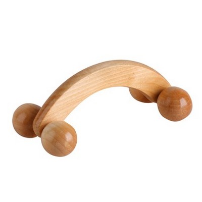 4 Balls Wooden Hand Held Roller Massager Wheel