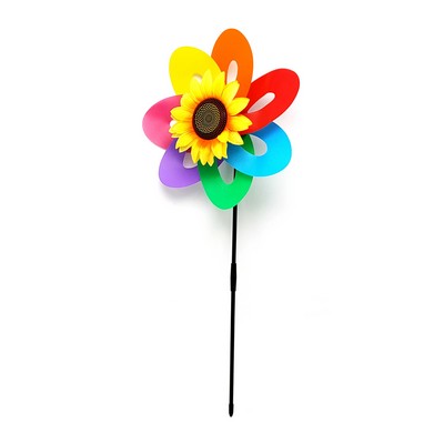 Seven Color Garland Sun Flower Pinwheel