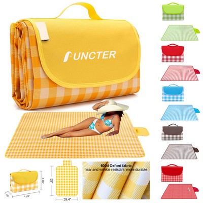 59x39 inch Outdoor Picnic Blanket Foldable Waterproof Sand Mat Beach mat for Travel Camping Hiking