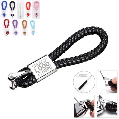 Pu Leather Rope Keychain