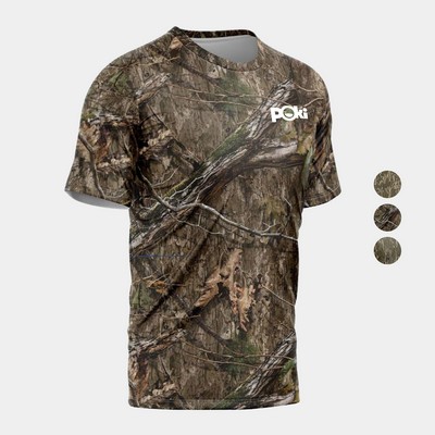 Mossy Oak® Men's 4.4 Oz. Polyester Interlock Short Sleeve T-Shirt