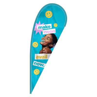 8.5'X3.5' Nylon Digital Custom Teardrop Flag