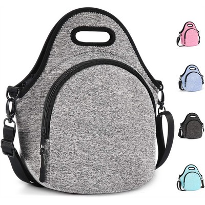 Neoprene Lunch Bag With Adjustable Shoulder Strap