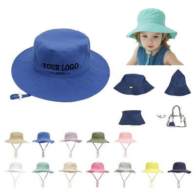 Summer Wide Brim Kid Bucket Hat