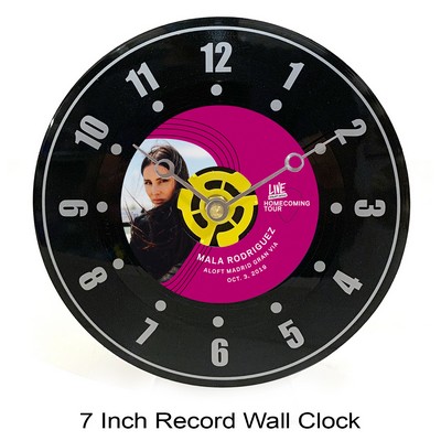 Recycled Vintage Vinyl Record 45RPM Wall Clock