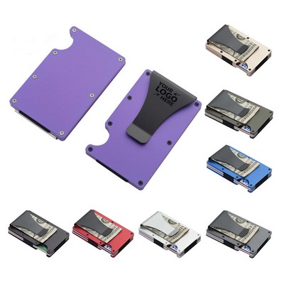 RFID Blocking Metal Money Clip Wallet