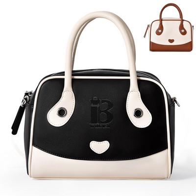 Stylish Waterproof PU Leather Top Handle Tote Bag