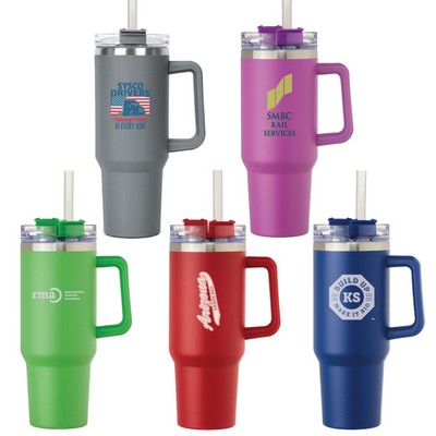 Bright Beluga 40 oz. Vacuum Insulated Tumbler Mug w/ Handle