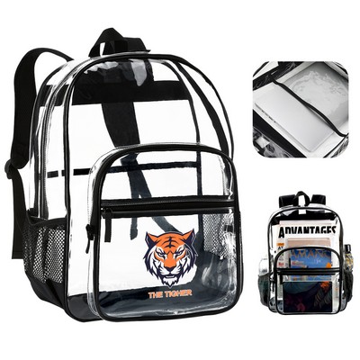 0.4mm 17.3" Large Capacity High School Clear Backpack